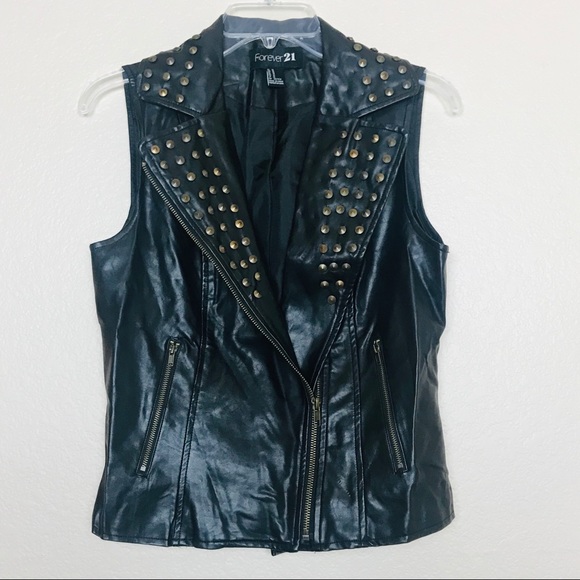 Forever 21 Jackets & Blazers - F21 | Faux Leather Stud Vest